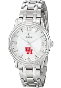Bulova Houston Cougars Silver Mens Watch