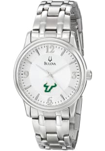 Bulova South Florida Bulls Silver Mens Watch