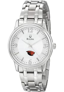 Bulova Oregon State Beavers Silver Mens Watch