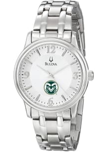 Bulova Colorado State Rams Silver Mens Watch