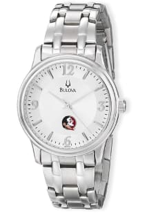Bulova Florida State Seminoles Silver Mens Watch