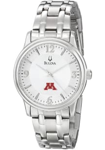Bulova Minnesota Golden Gophers Silver Mens Watch