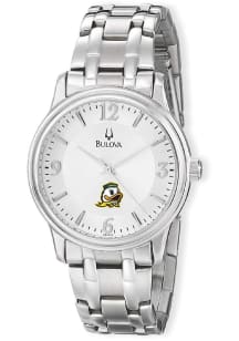 Bulova Oregon Ducks Silver Mens Watch