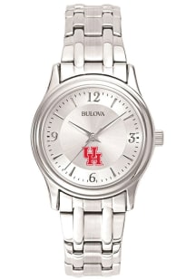 Bulova Houston Cougars Silver Womens Watch