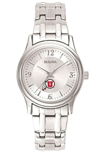 Bulova Utah Utes Silver Womens Watch