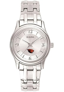 Bulova Oregon State Beavers Silver Womens Watch