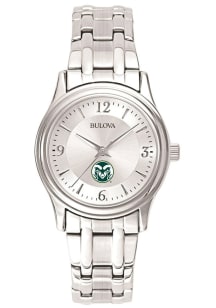 Bulova Colorado State Rams Silver Womens Watch
