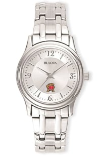 Bulova Maryland Terrapins Silver Womens Watch