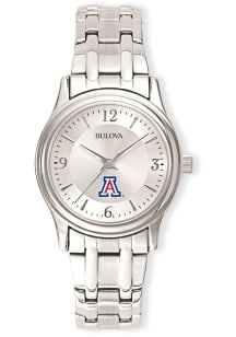 Bulova Arizona Wildcats Silver Womens Watch
