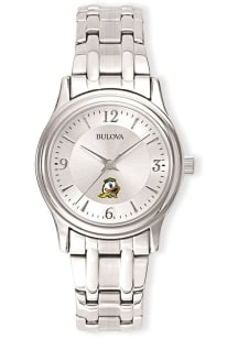Bulova Oregon Ducks Silver Womens Watch