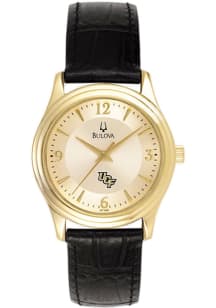 Bulova UCF Knights Gold and Leather Womens Watch