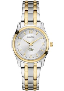 Bulova GA Tech Yellow Jackets Two Tone Womens Watch