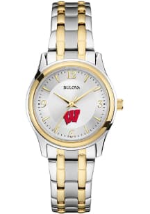 Bulova Wisconsin Badgers Two Tone Womens Watch
