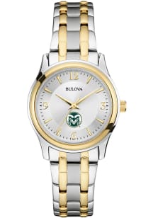 Bulova Colorado State Rams Two Tone Womens Watch