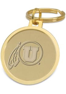 Utah Utes Gold Medallion Keychain - Gold