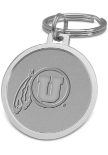 Utah Utes Silver Medallion Keychain - Silver