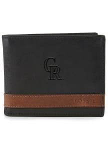 Colorado Rockies Leather Flip ID Mens Bifold Wallet