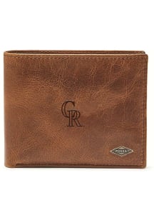 Colorado Rockies Leather Passcase Mens Business Accessories