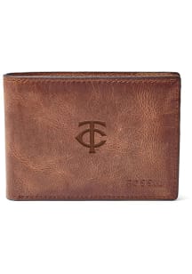 Minnesota Twins Leather Front Pocket Mens Bifold Wallet