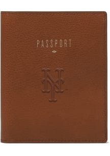 New York Mets Eco Leather Passcase Mens Bifold Wallet