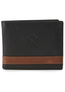 New York Yankees Leather Flip ID Mens Bifold Wallet