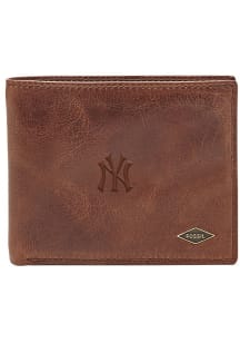 New York Yankees Leather RFID Mens Bifold Wallet