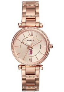 Fossil Boston Red Sox Carlie Stainless Steel Womens Watch