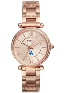 Fossil Los Angeles Dodgers Carlie Stainless Steel Womens Watch