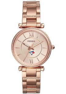 Fossil Toronto Blue Jays Carlie Stainless Steel Womens Watch