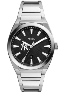 Fossil New York Yankees Everett Stainless Steel Mens Watch