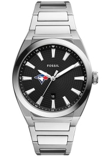 Fossil Toronto Blue Jays Everett Stainless Steel Mens Watch