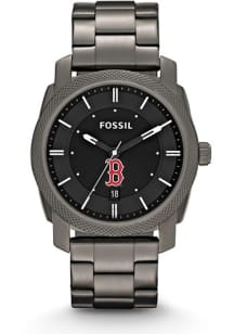 Fossil Boston Red Sox Machine Smoke Stainless Steel Mens Watch