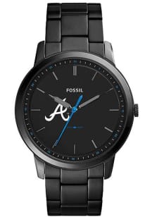 Fossil Atlanta Braves Minimalist Stainless Steel Mens Watch