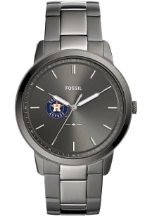 Fossil Houston Astros Minimalist Stainless Steel Mens Watch
