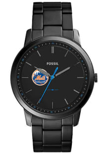 Fossil New York Mets Minimalist Stainless Steel Mens Watch