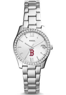 Fossil Boston Red Sox Scarlette Stainless Steel Womens Watch