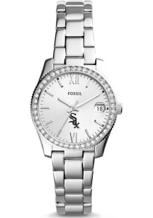 Fossil Chicago White Sox Scarlette Stainless Steel Womens Watch