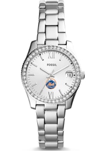 Fossil New York Mets Scarlette Stainless Steel Womens Watch