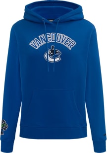 Pro Standard Vancouver Canucks Womens Blue Classic Chenille Hooded Sweatshirt