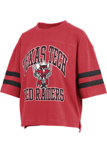 Pressbox Texas Tech Red Raiders Womens Red Wayne Tyler Short Sleeve T-Shirt