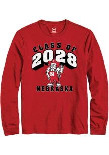 Summit Sportswear Nebraska Cornhuskers Red Class of 2028 Long Sleeve T Shirt