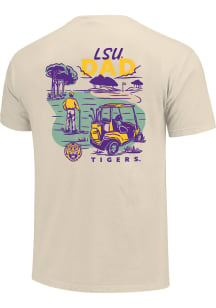 LSU Tigers Ivory Golf Dad Short Sleeve T Shirt