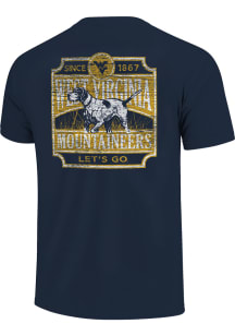 West Virginia Mountaineers Navy Blue Pointer Short Sleeve T Shirt