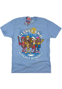 GV Art + Design Cleveland Light Blue Suns out buns out Short Sleeve Fashion T Shirt