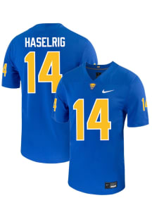 Benny Haselrig   Pitt Panthers Blue Football NIL Name And Number Football Jersey
