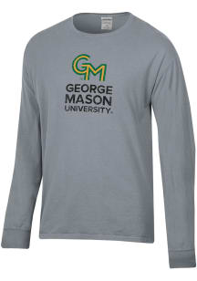 ComfortWash George Mason University Grey Stacked Garment Dyed Long Sleeve T Shirt