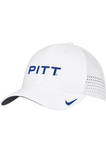 Nike Pitt Panthers Mens White Sideline Aero Flex Hat