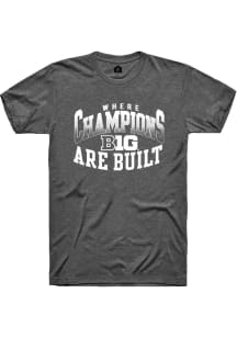 Rally Big Ten Grey Champs Arch Short Sleeve T Shirt