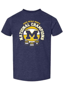 Summit Sportswear Michigan Wolverines Toddler Navy Blue 2026 Men's Basketball National Champions S..