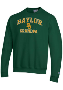 Champion Baylor Bears Mens Green Grandpa Powerblend Long Sleeve Crew Sweatshirt